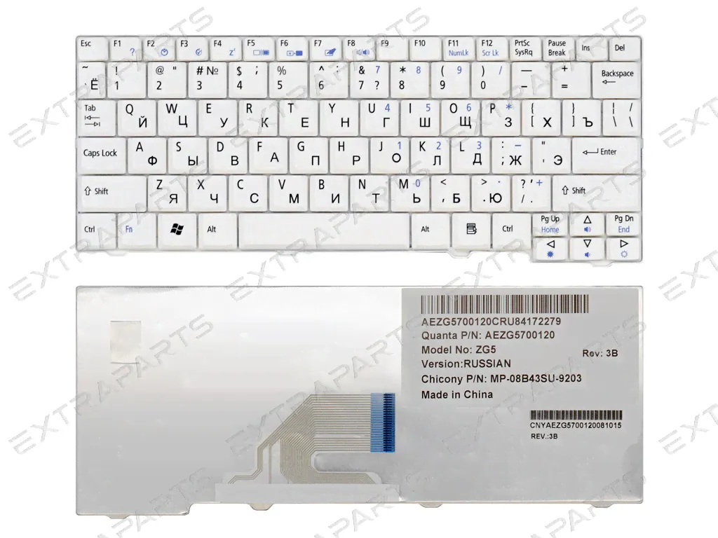 Клавиатура PACKARD BELL Dot-S (RU) белая