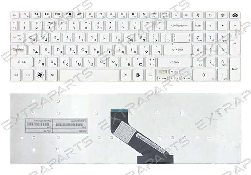 Клавиатура PACKARD BELL TS11 (RU) белая